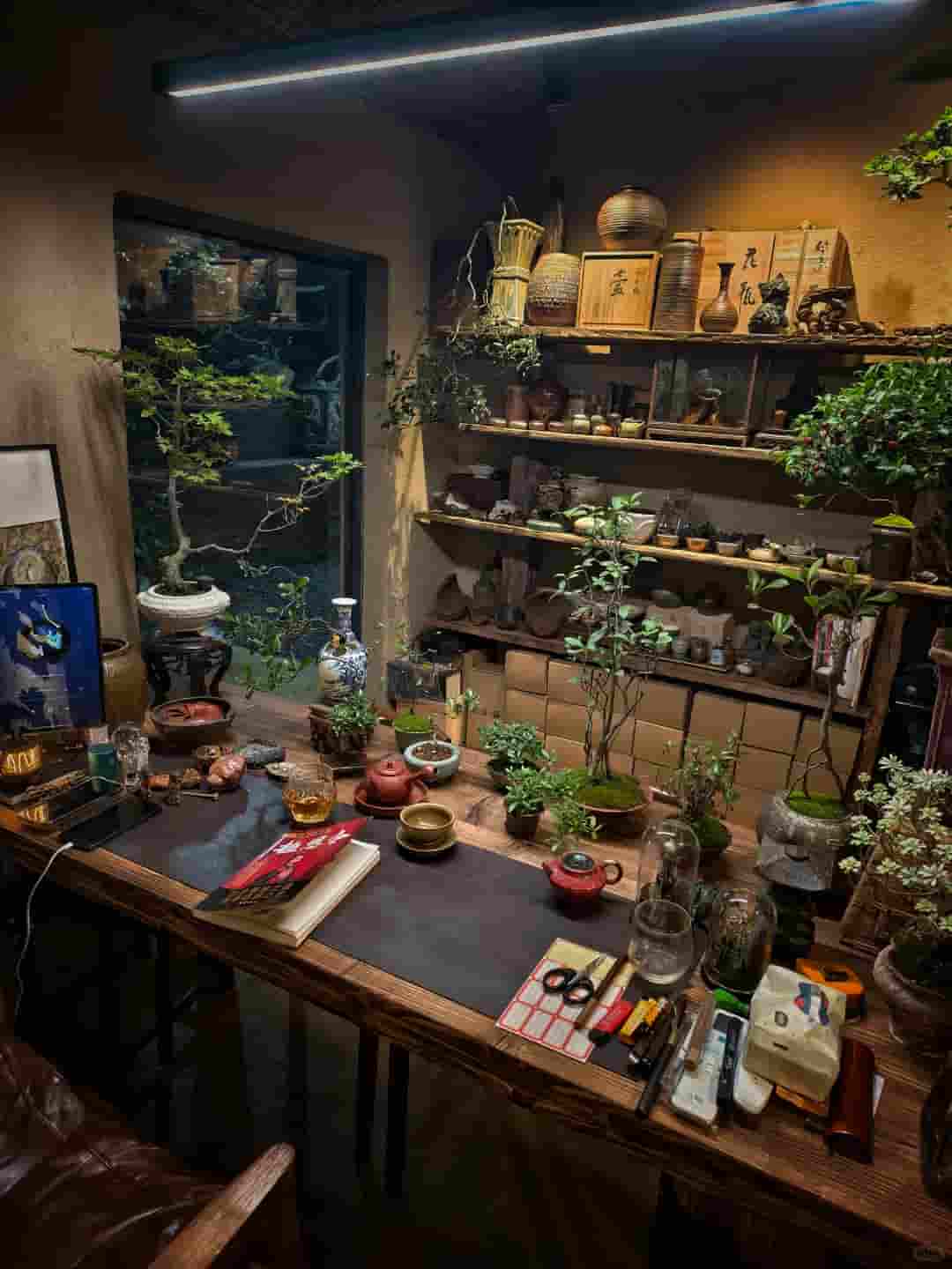 侘寂风枯山水茶室的留白之美